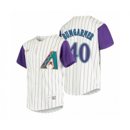 Men's Arizona Diamondbacks 40 Madison Bumgarner Nike Cream 2020 Cooperstown Collection Alternate Jersey