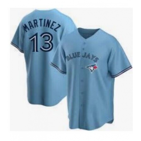 Men's Toronto Blue Jays 13 Martinez Nike Powder Blue Alternate Replica Player Name Jersey