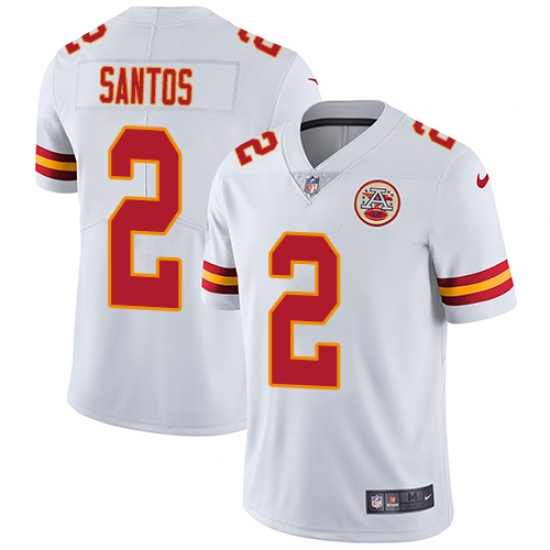 Youth Nike Kansas City Chiefs 2 Cairo Santos White Vapor Untouchable Limited Player NFL Jersey