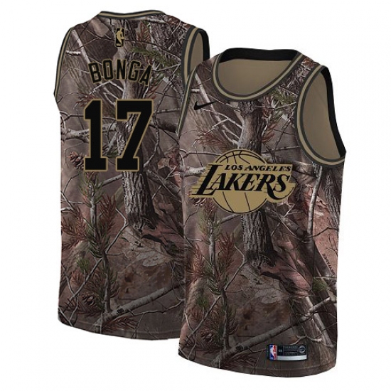 Youth Nike Los Angeles Lakers 17 Isaac Bonga Swingman Camo Realtree Collection NBA Jersey