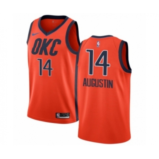 Youth Nike Oklahoma City Thunder 14 D.J. Augustin Orange Swingman Jersey - Earned Edition