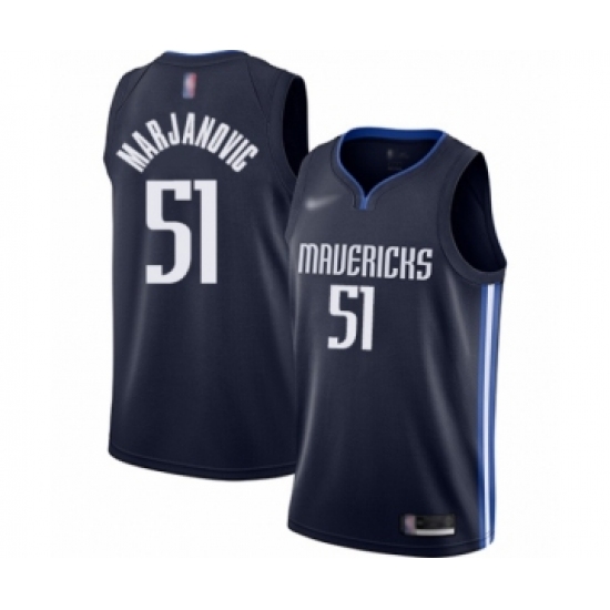 Youth Dallas Mavericks 51 Boban Marjanovic Swingman Navy Finished Basketball Jersey - Statement Edition