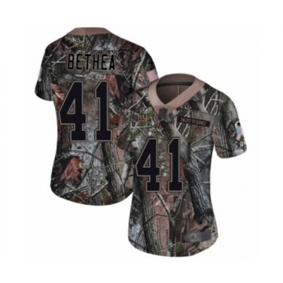 Women's New York Giants 41 Antoine Bethea Limited Camo Rush Realtree Football Jersey