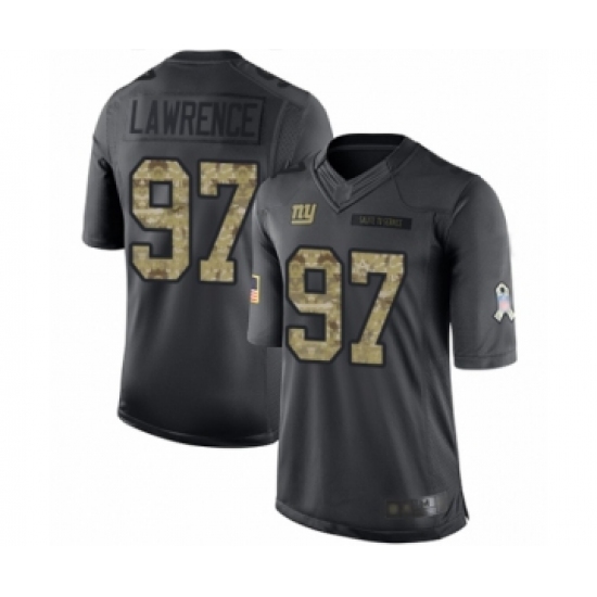 Men's New York Giants 97 Dexter Lawrence Limited Black 2016 Salute to Service Football Jersey