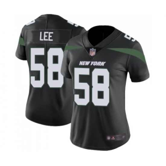 Women's New York Jets 58 Darron Lee Black Alternate Vapor Untouchable Limited Player Football Jersey