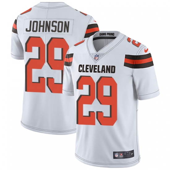 Youth Nike Cleveland Browns 29 Duke Johnson White Vapor Untouchable Limited Player NFL Jersey