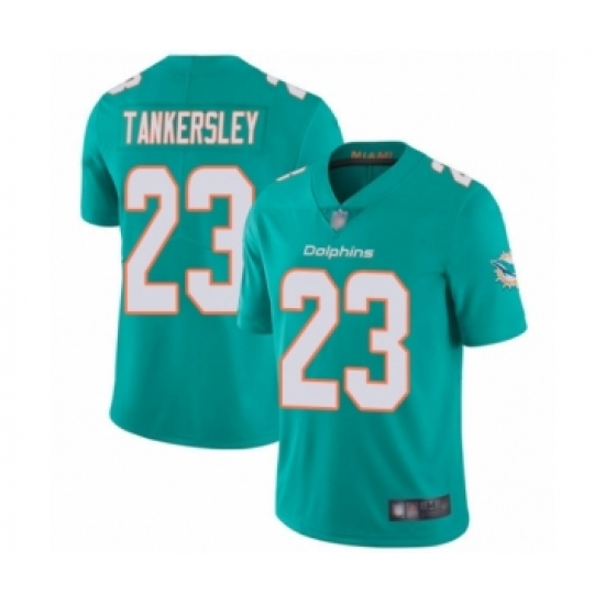Men's Miami Dolphins 23 Cordrea Tankersley Aqua Green Team Color Vapor Untouchable Limited Player Football Jersey