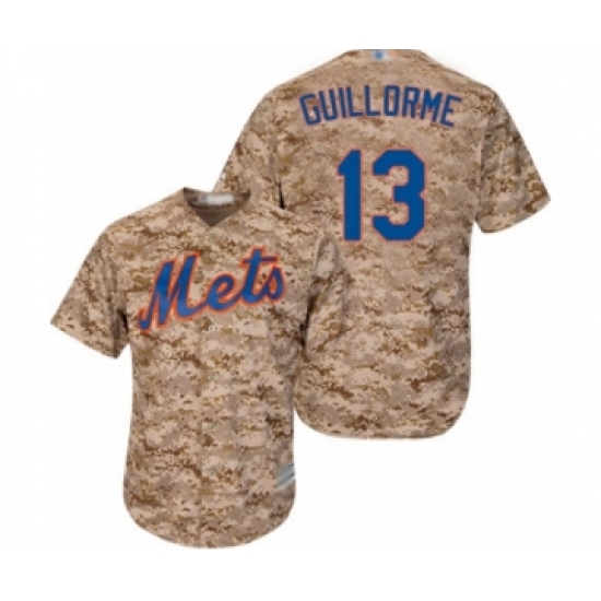 Men's New York Mets 13 Luis Guillorme Authentic Camo Alternate Cool Base Baseball Player Jersey