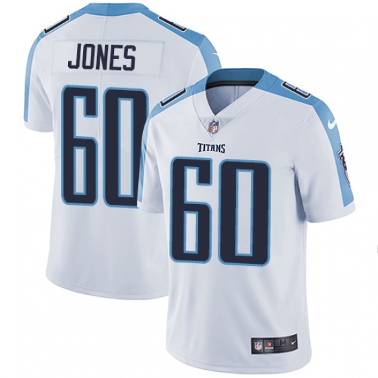 Men's Nike Tennessee Titans 60 Ben Jones White Vapor Untouchable Limited Player NFL Jersey