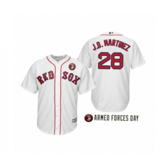 Women's Boston Red Sox 2019 Armed Forces Day J.D. Martinez 28 J.D. MartinezWhite Jersey