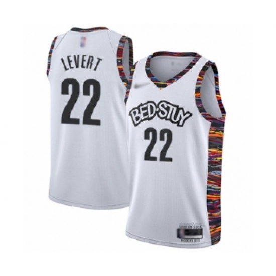 Youth Brooklyn Nets 22 Caris LeVert Swingman White Basketball Jersey - 2019 20 City Edition