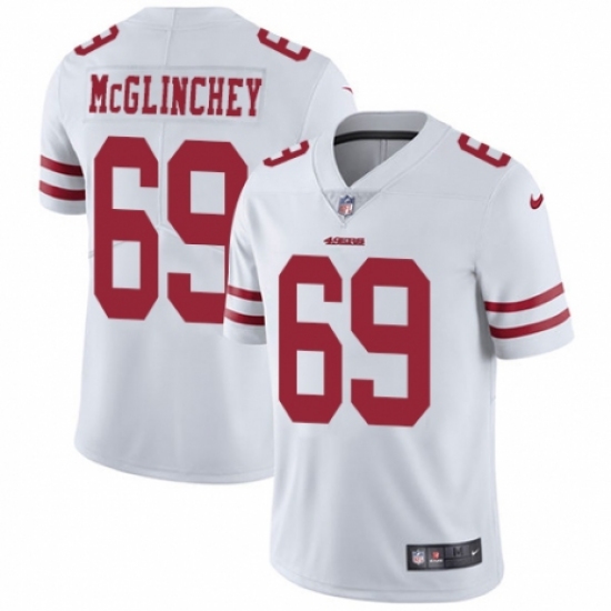 Youth Nike San Francisco 49ers 69 Mike McGlinchey White Vapor Untouchable Elite Player NFL Jersey