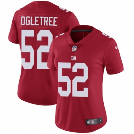 Women's Nike New York Giants 52 Alec Ogletree Red Alternate Vapor Untouchable Elite Player NFL Jersey