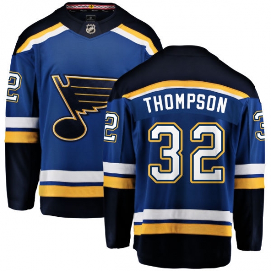 Youth St. Louis Blues 32 Tage Thompson Fanatics Branded Royal Blue Home Breakaway NHL Jersey