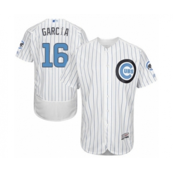 Men's Chicago Cubs 16 Robel Garcia Authentic White 2016 Father's Day Fashion Flex Base Baseball Player Jersey