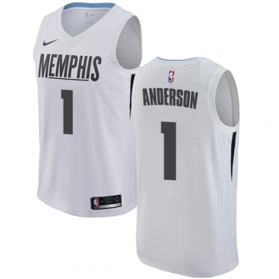 Youth Nike Memphis Grizzlies 1 Kyle Anderson Swingman White NBA Jersey - City Edition