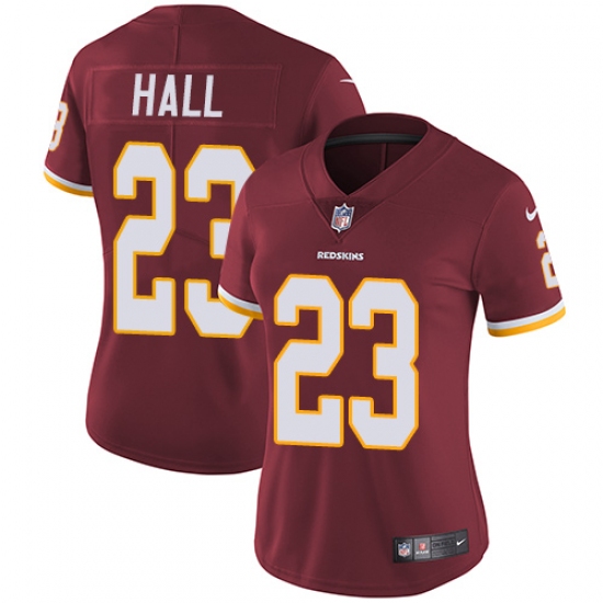 Women's Nike Washington Redskins 23 DeAngelo Hall Burgundy Red Team Color Vapor Untouchable Limited Player NFL Jersey