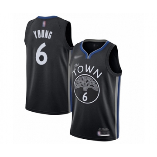 Men's Golden State Warriors 6 Nick Young Swingman Black Basketball Jersey - 2019 20 City Edition