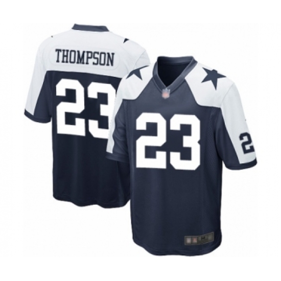 Men's Dallas Cowboys 23 Darian Thompson Game Navy Blue Throwback Alternate Football Jersey