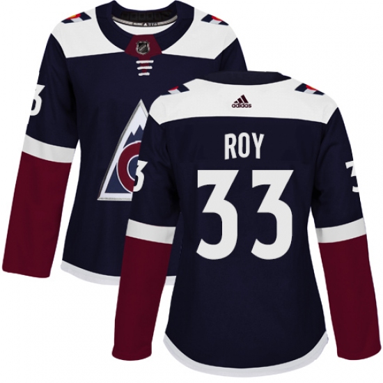 Women's Adidas Colorado Avalanche 33 Patrick Roy Authentic Navy Blue Alternate NHL Jersey