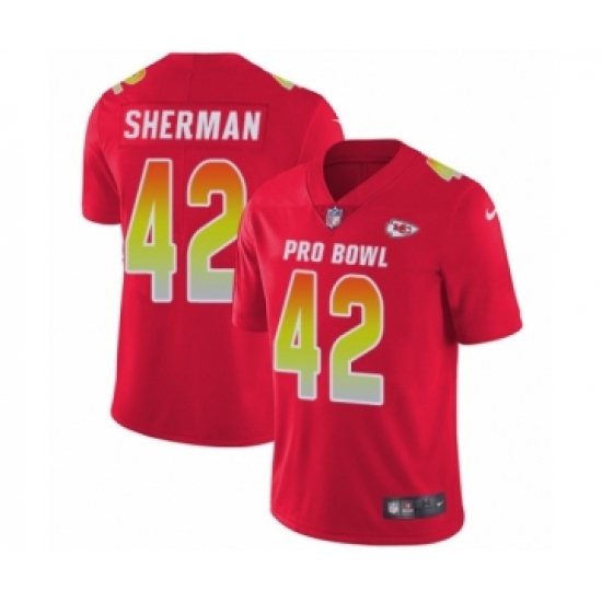 Men's Nike Kansas City Chiefs 42 Anthony Sherman Limited Red AFC 2019 Pro Bowl NFL Jersey