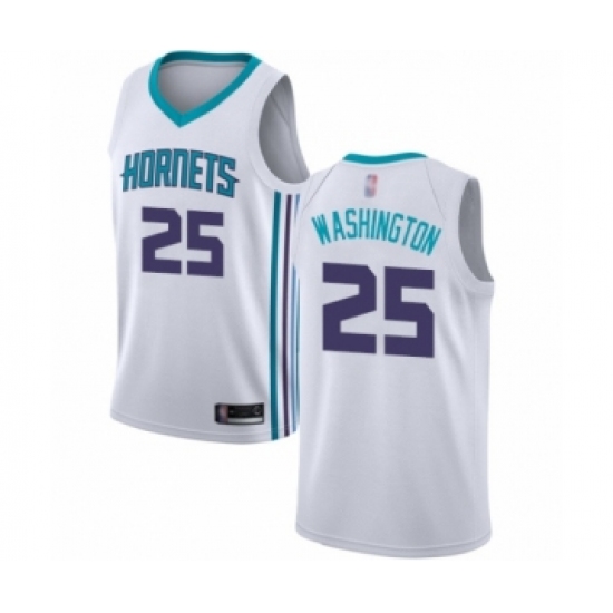 Men's Jordan Charlotte Hornets 25 PJ Washington Authentic White Basketball Jersey - Association Edition