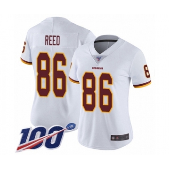 Women's Washington Redskins 86 Jordan Reed White Vapor Untouchable Limited Player 100th Season Football Jersey