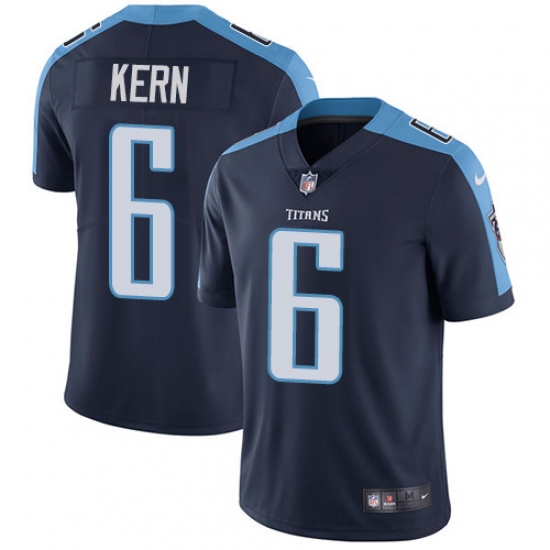 Youth Nike Tennessee Titans 6 Brett Kern Elite Navy Blue Alternate NFL Jersey