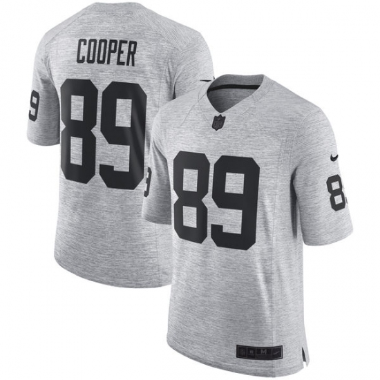 Men's Nike Oakland Raiders 89 Amari Cooper Limited Gray Gridiron II NFL Jersey