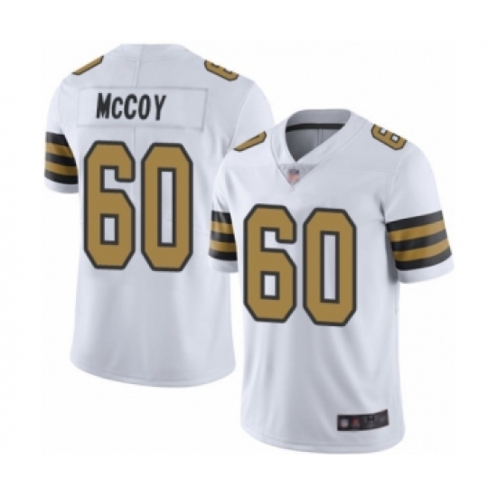 Youth New Orleans Saints 60 Erik McCoy Limited White Rush Vapor Untouchable Football Jersey