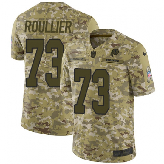 Youth Nike Washington Redskins 73 Chase Roullier Limited Camo 2018 Salute to Service NFL Jersey