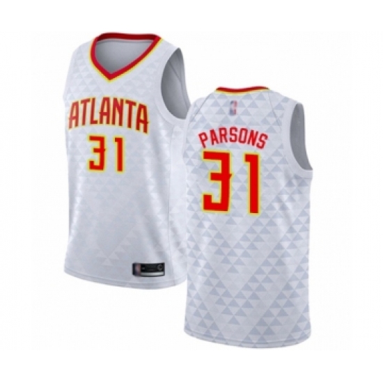 Youth Atlanta Hawks 31 Chandler Parsons Swingman White Basketball Jersey - Association Edition