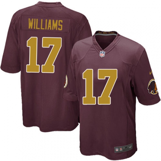 Men's Nike Washington Redskins 17 Doug Williams Game Burgundy Red/Gold Number Alternate 80TH Anniversary NFL Jersey