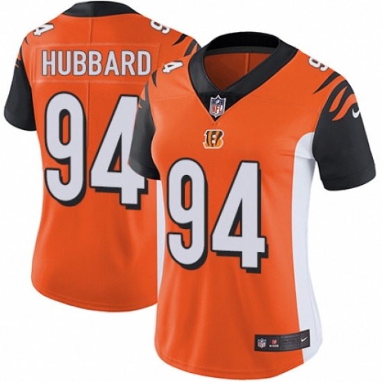 Women's Nike Cincinnati Bengals 94 Sam Hubbard Orange Alternate Vapor Untouchable Limited Player NFL Jersey