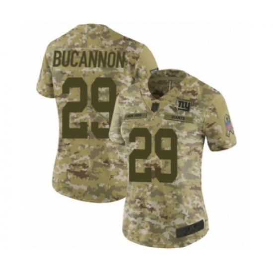 Women's New York Giants 29 Deone Bucannon Limited Camo 2018 Salute to Service Football Jersey