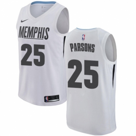 Women's Nike Memphis Grizzlies 25 Chandler Parsons Swingman White NBA Jersey - City Edition