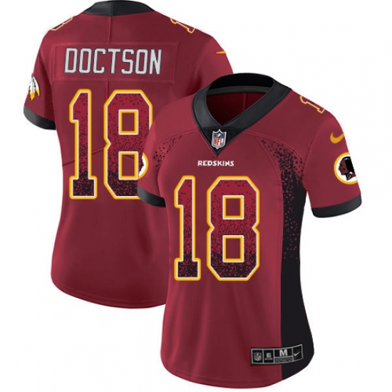 Women's Nike Washington Redskins 18 Josh Doctson Limited Red Rush Drift Fashion NFL Jersey