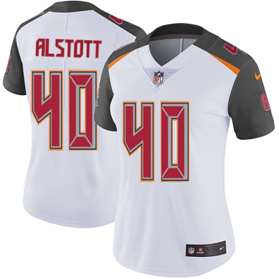 Women's Nike Tampa Bay Buccaneers 40 Mike Alstott Elite White NFL Jersey