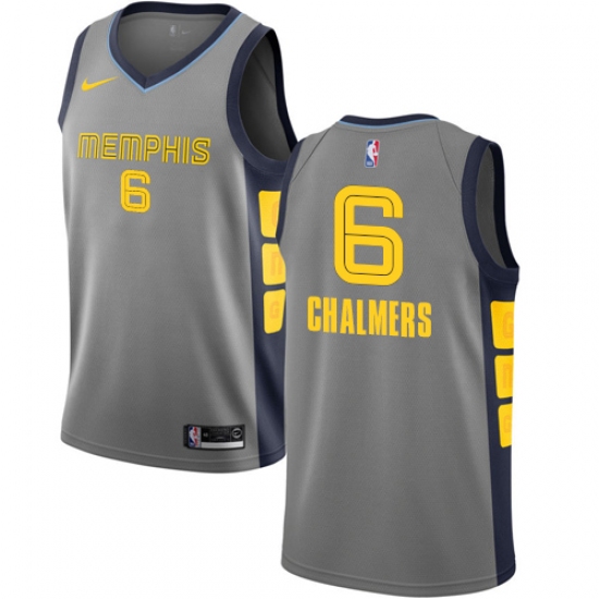 Youth Nike Memphis Grizzlies 6 Mario Chalmers Swingman Gray NBA Jersey - City Edition