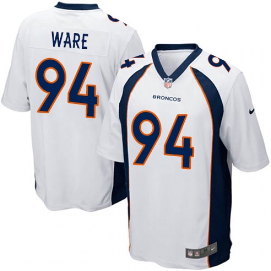 Men's Nike Denver Broncos 94 DeMarcus Ware Game White NFL Jersey