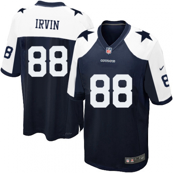 Men's Nike Dallas Cowboys 88 Michael Irvin Game Navy Blue Throwback Alternate NFL Jersey