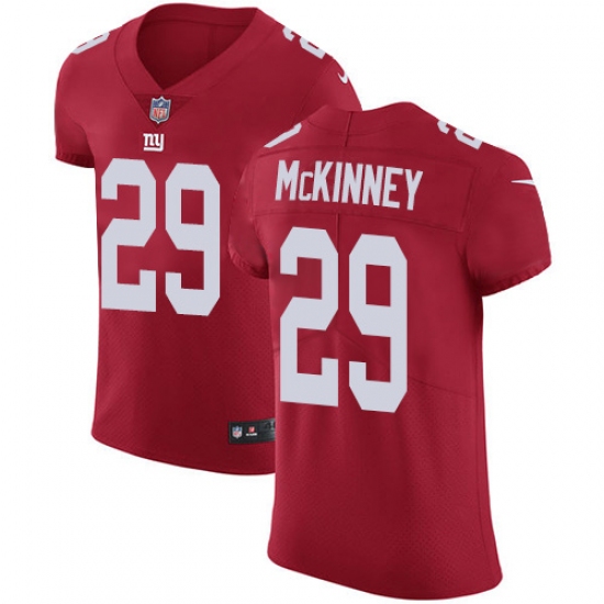 Men's New York Giants 29 Xavier McKinney Red Alternate Stitched New Elite Jersey