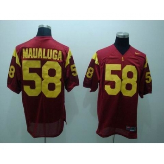 USC Trojans 58 Maualuga red Jerseys