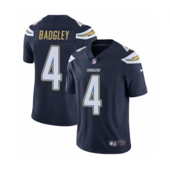 Youth Nike Los Angeles Chargers 4 Michael Badgley Navy Blue Team Color Vapor Untouchable Limited Player NFL Jersey