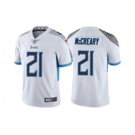 Men's Tennessee Titans 21 Roger McCreary White Vapor Untouchable Stitched Jersey