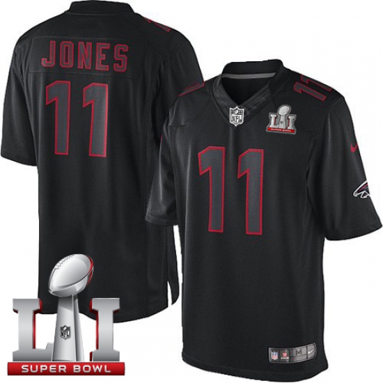 Youth Nike Atlanta Falcons 11 Julio Jones Limited Black Impact Super Bowl LI 51 NFL Jersey