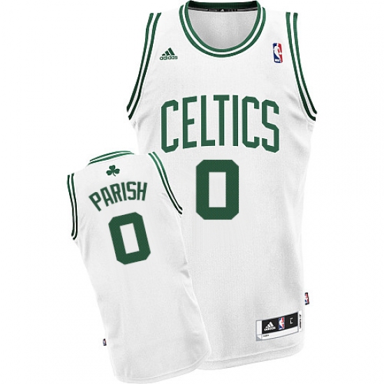 Men's Adidas Boston Celtics 0 Robert Parish Swingman White Home NBA Jersey