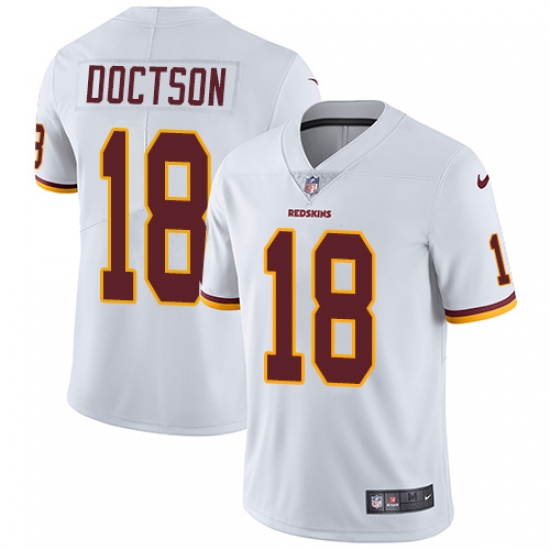 Men's Nike Washington Redskins 18 Josh Doctson White Vapor Untouchable Limited Player NFL Jersey