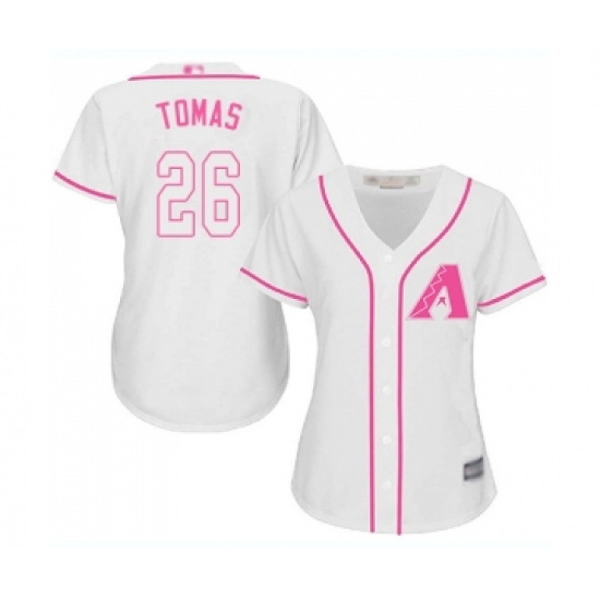 Women's Arizona Diamondbacks 26 Yasmany Tomas Replica White Fashion Baseball Jersey