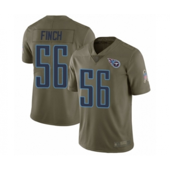 Men's Tennessee Titans 56 Sharif Finch Limited Olive 2017 Salute to Service Football Jersey